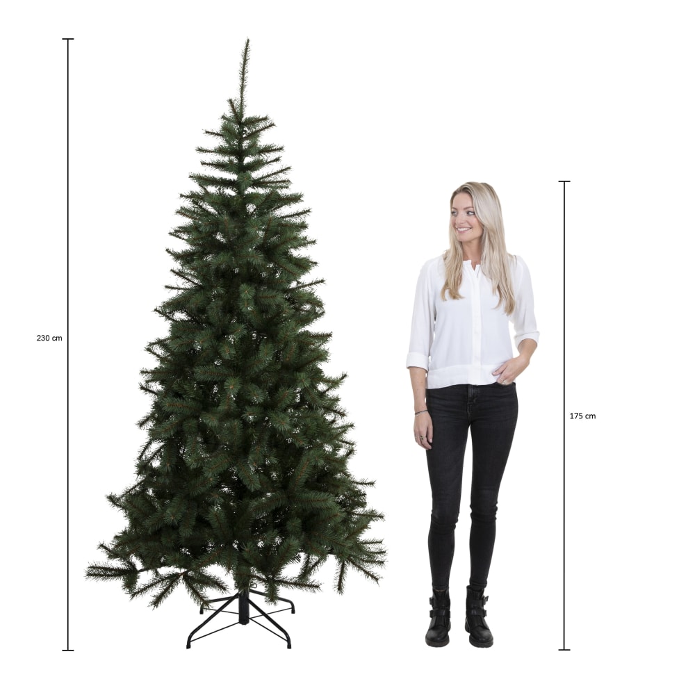 albero di Natale artificiale Bristlecone Fir Verde H230 -