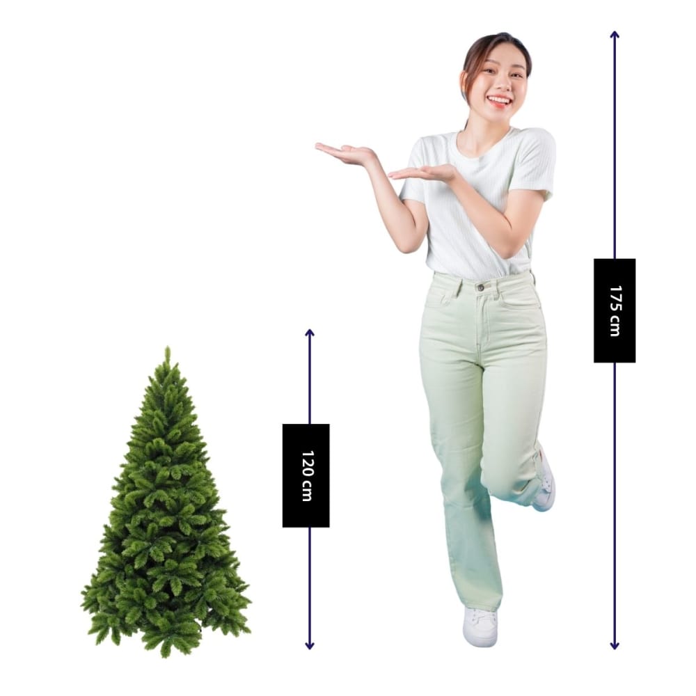 Árbol de navidad artificial tsuga verde h120xb86xl86cm - Maisons du Monde