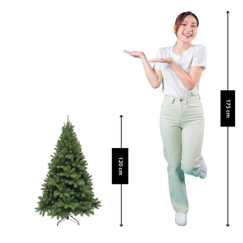Árbol de navidad artificial forrester verde h120xb81xl81cm - Maisons du Monde