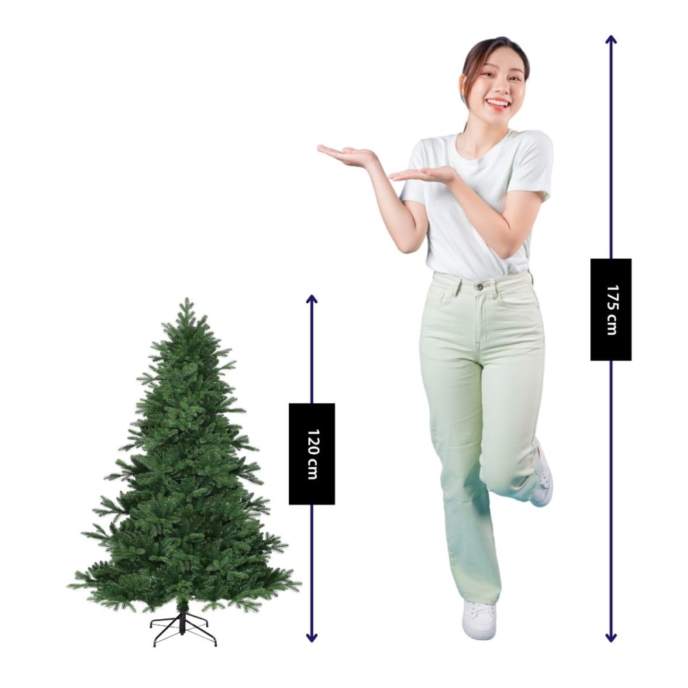 Albero di natale artificiale brampton verde h120xb91xl91cm -