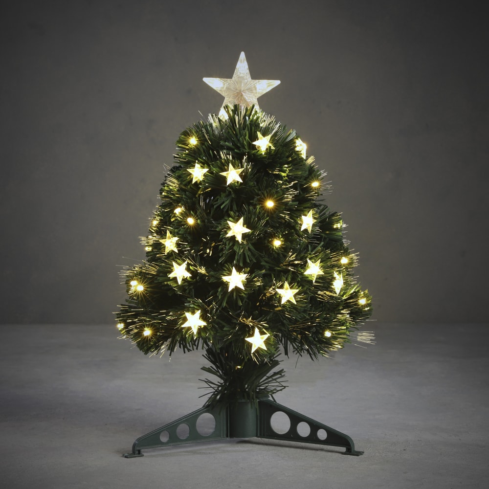 Sapin de noël artificiel blanc chaud verre h45xl25xl25cm - Maisons du Monde