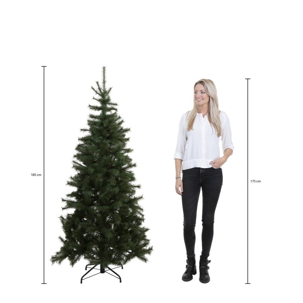 Albero di natale artificiale charlton verde  h185xb115xl115cm -