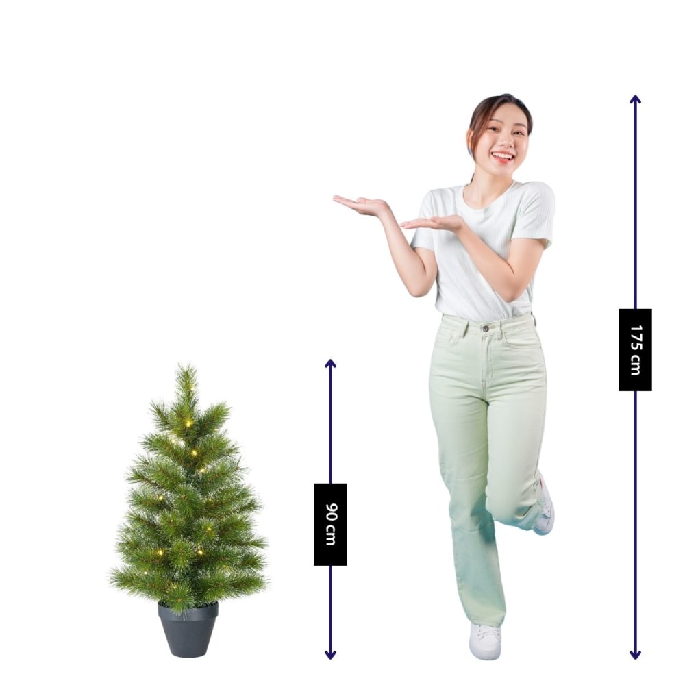 Árbol de navidad artificial glendon verde h90xb51xl51cm - Maisons du Monde