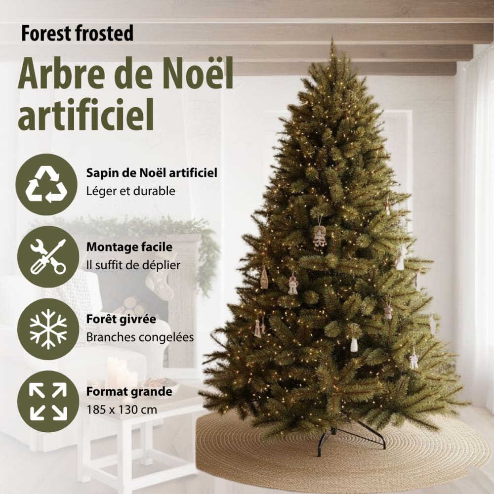 Albero di Natale artificiale Verde H185xB130xL130cm - Triumph