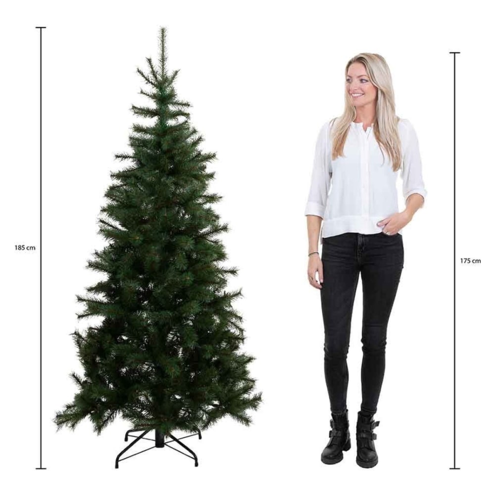 Albero di natale artificiale forrester verde h185xb109xl109cm -