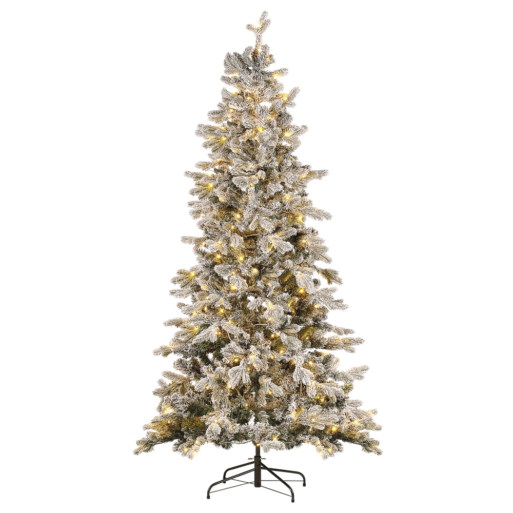 Árbol de navidad led efecto nieve 210 cm
