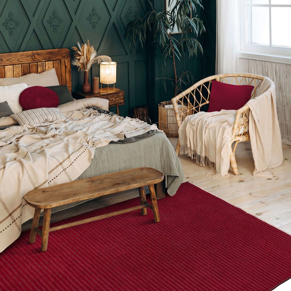 Tapis réversible rouge 120x170 — vue 3