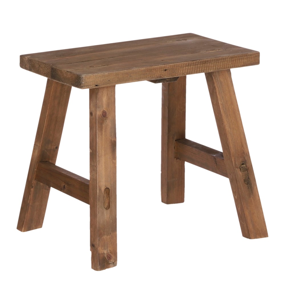 Tabouret brun bois h34xl28.5xl38cm — Beyit