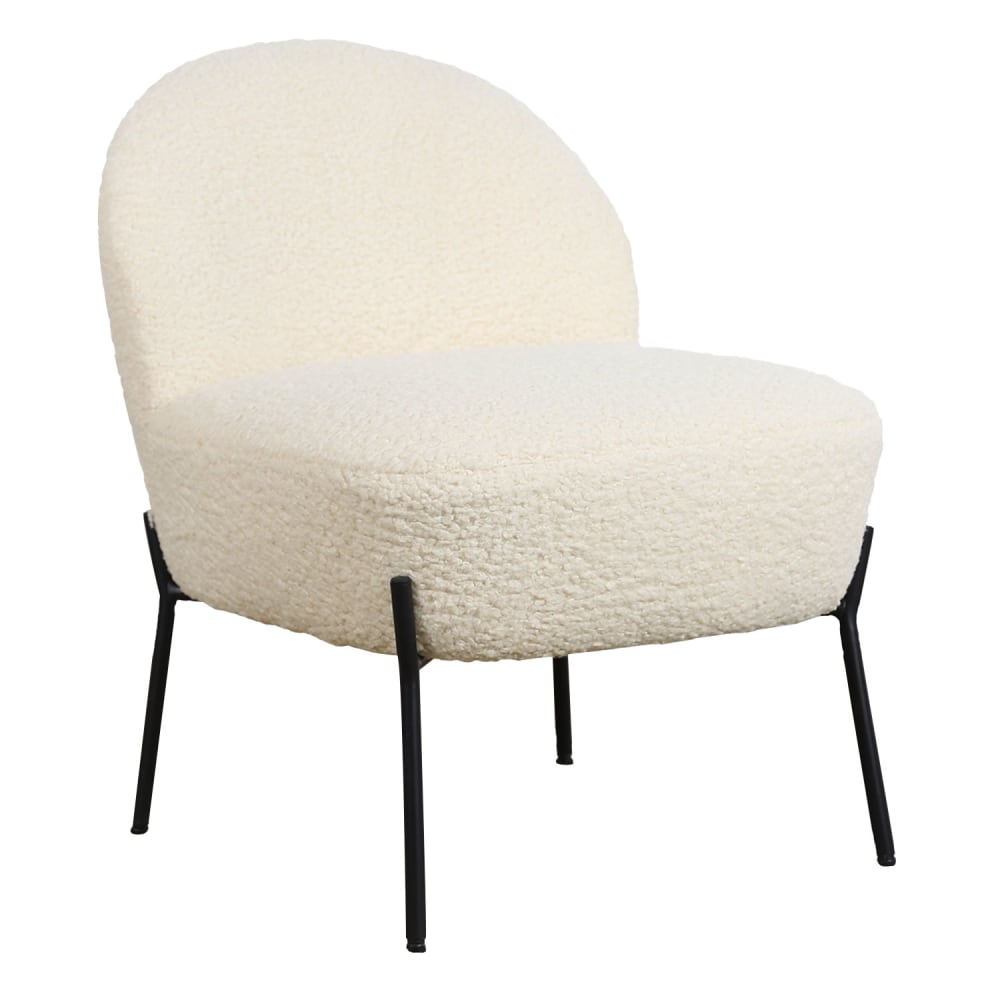 fauteuil en tissu bouclette