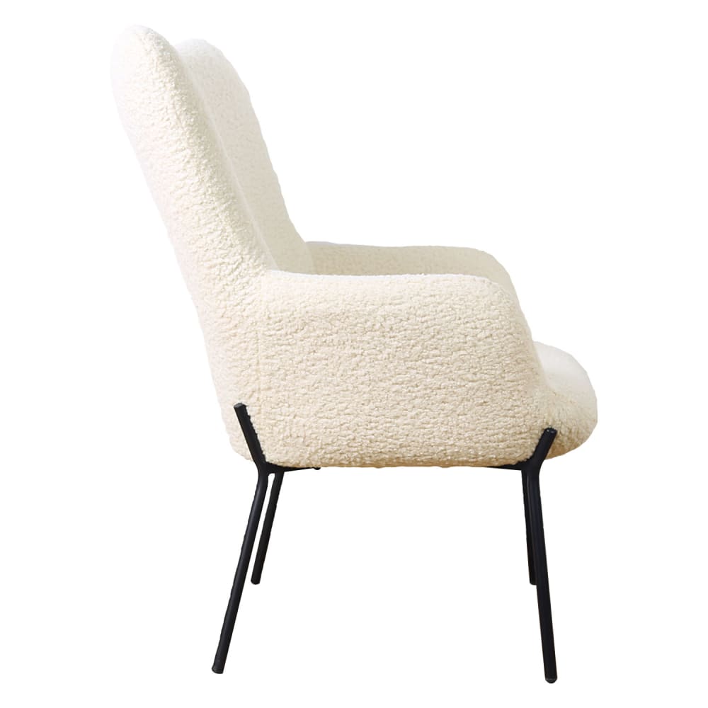 fauteuil en tissu bouclette