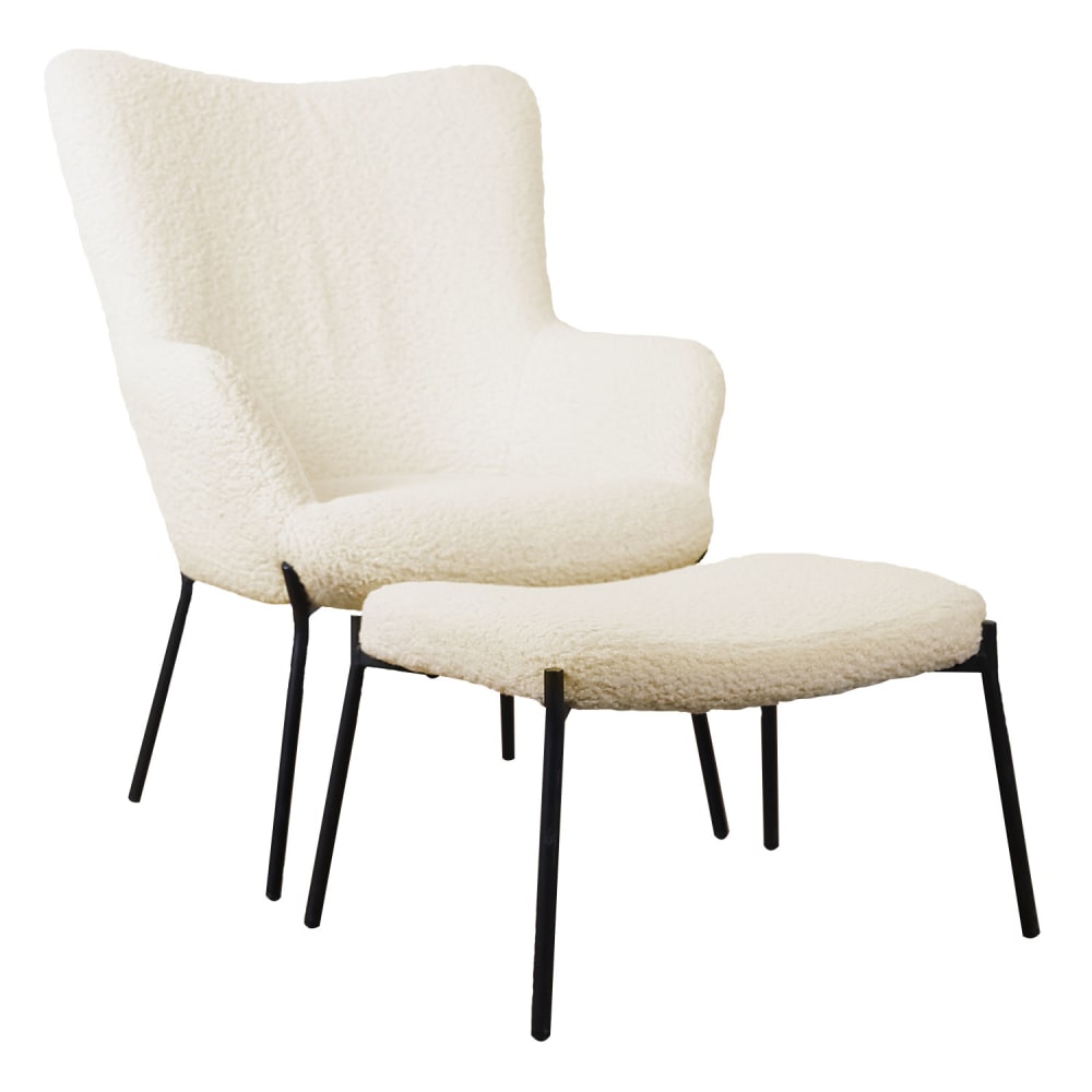 fauteuil en tissu bouclette