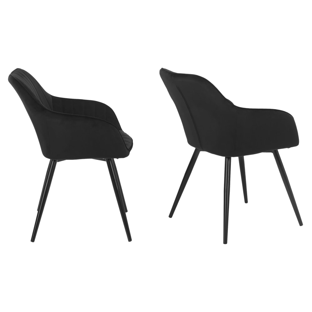 Chaise style vintage en velours noire - Maisons du Monde