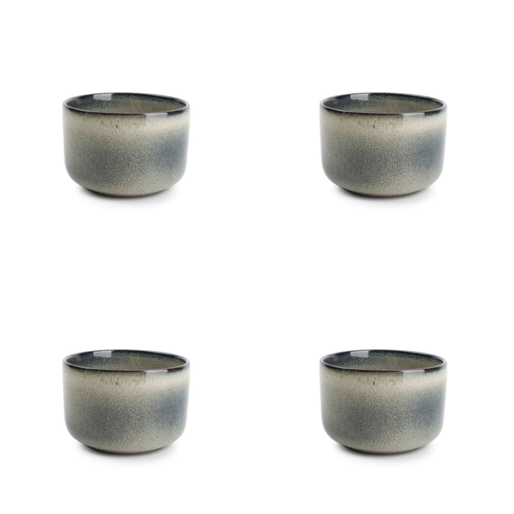 Lot de 4 bols vert en grès 12xh8cm