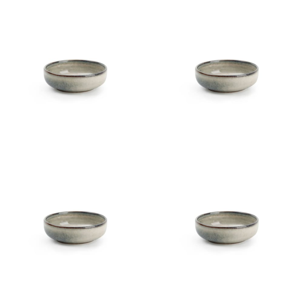 Lot de 4 bols vert en grès 9xh3cm