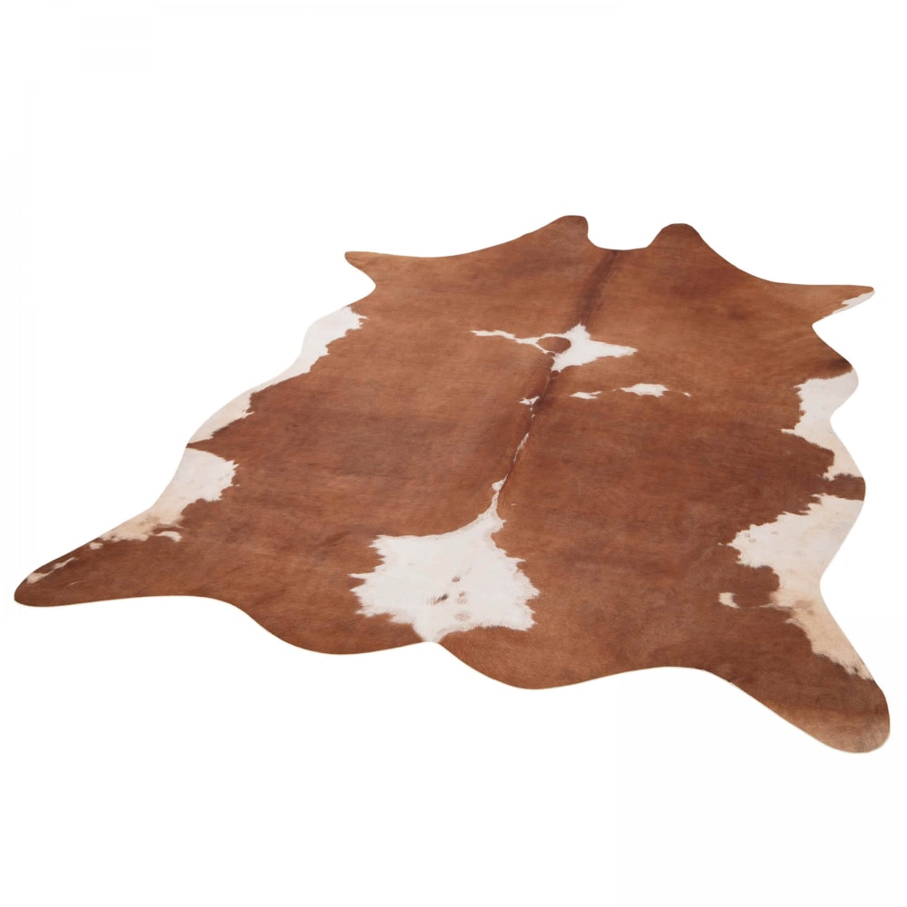 Tapis imitation peau de vache 155 x 190 cm marron — vue 4