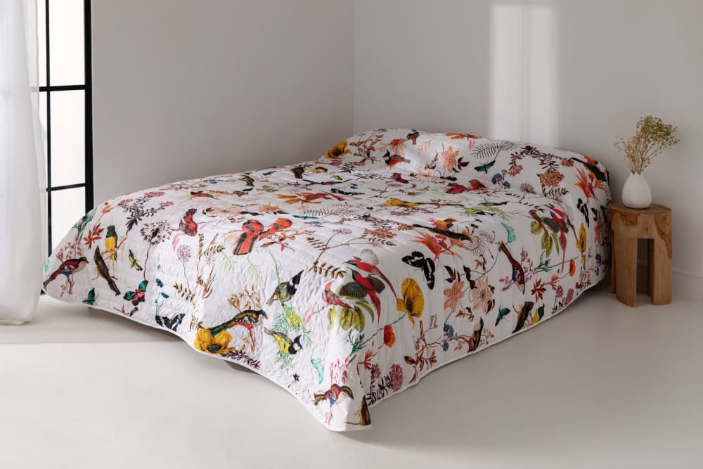 Happy Friday Tagesdecke aus 100 % Baumwolle 270x260 cm style modern Mehrfarbig Öko-Tex Zertifikat Baumwolle