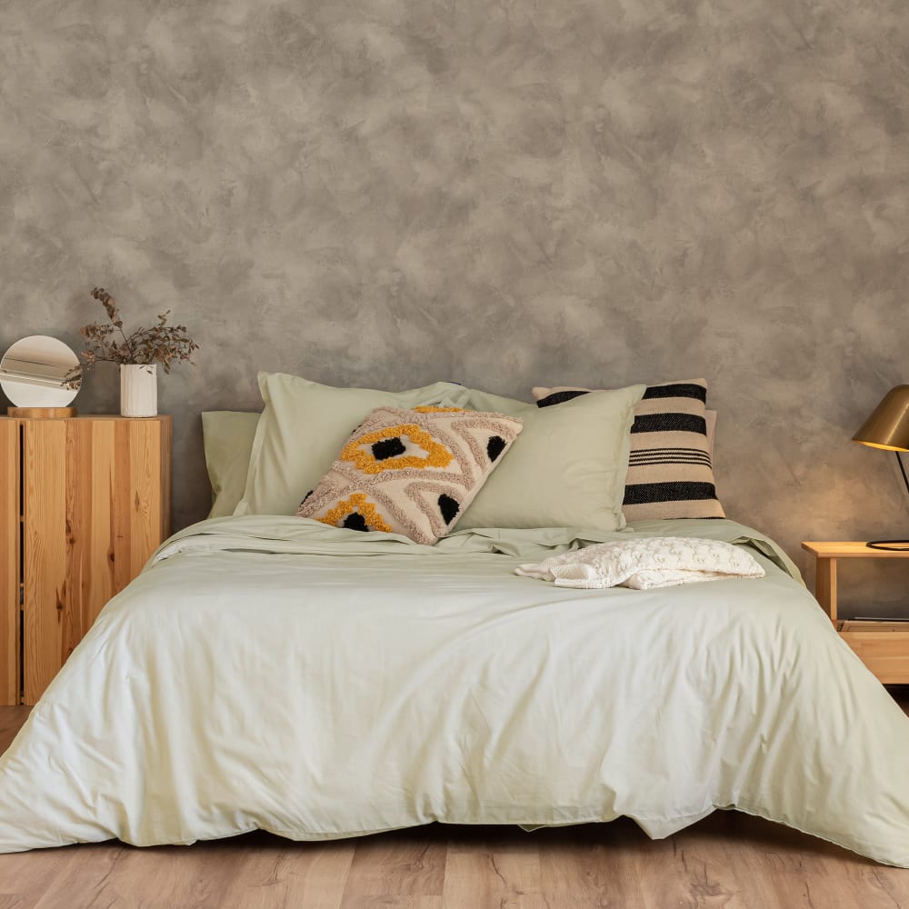 Housse de couette 100% Coton Beige 140x200 cm