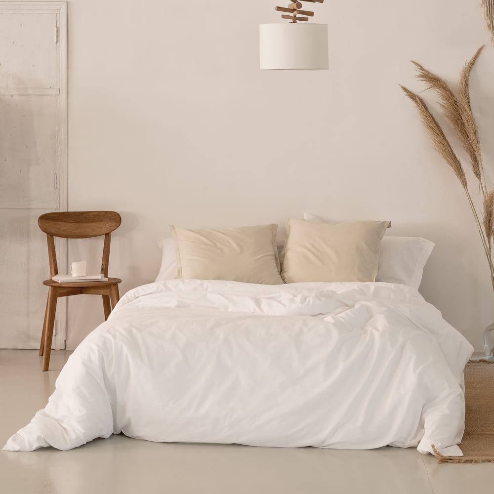 Housse de couette 100% Coton Blanc 200x200 cm
