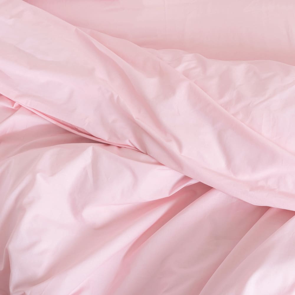 Housse de couette 100% Coton Rose pâle 220x220 cm — vue 4
