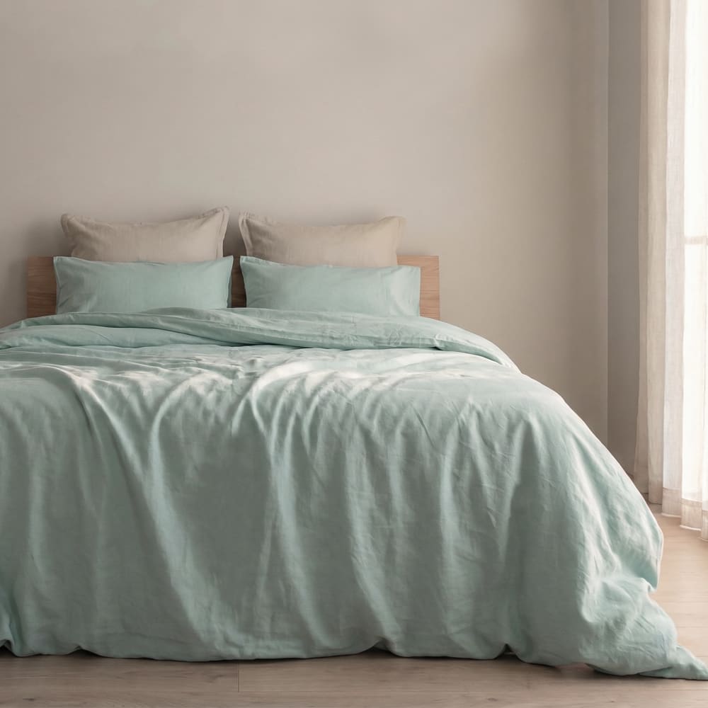 Housse de couette 100% Coton Menthe 260x240 cm