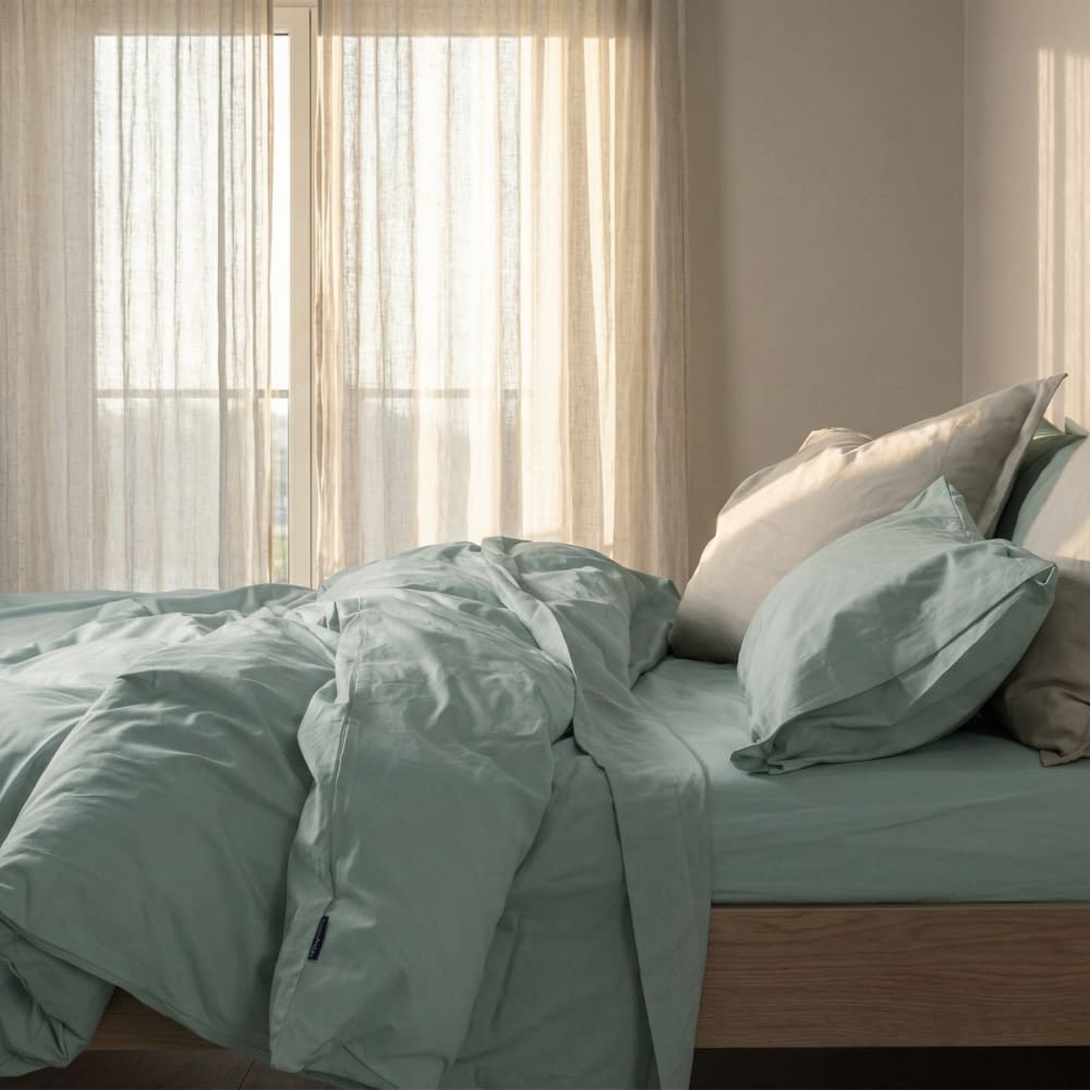 Housse de couette 100% Coton Menthe 140x200 cm — vue 4