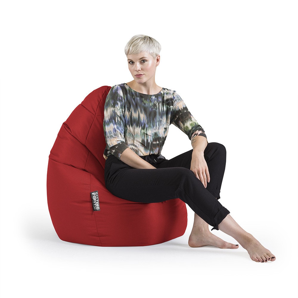Pouf Poire Brava XL Tomate - Maisons du Monde
