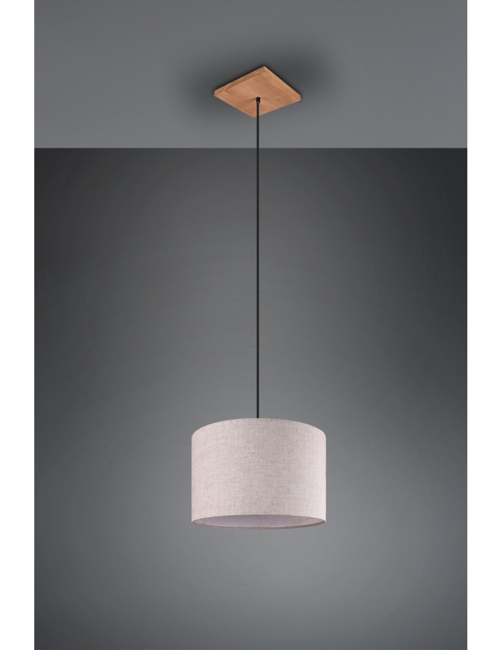 Suspension 1xE27 naturel et beige — vue 4
