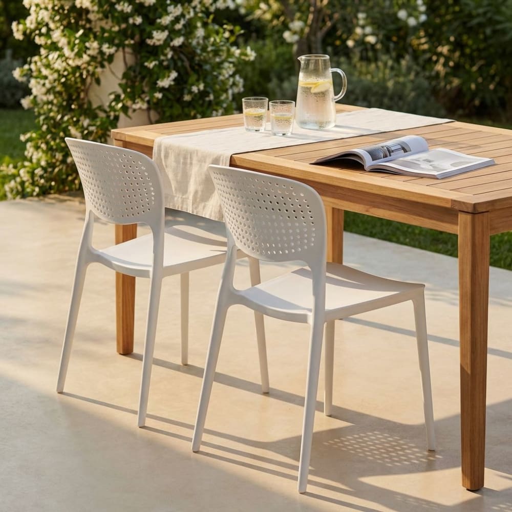 Sedia in resina e plastica bianca - Milani Home