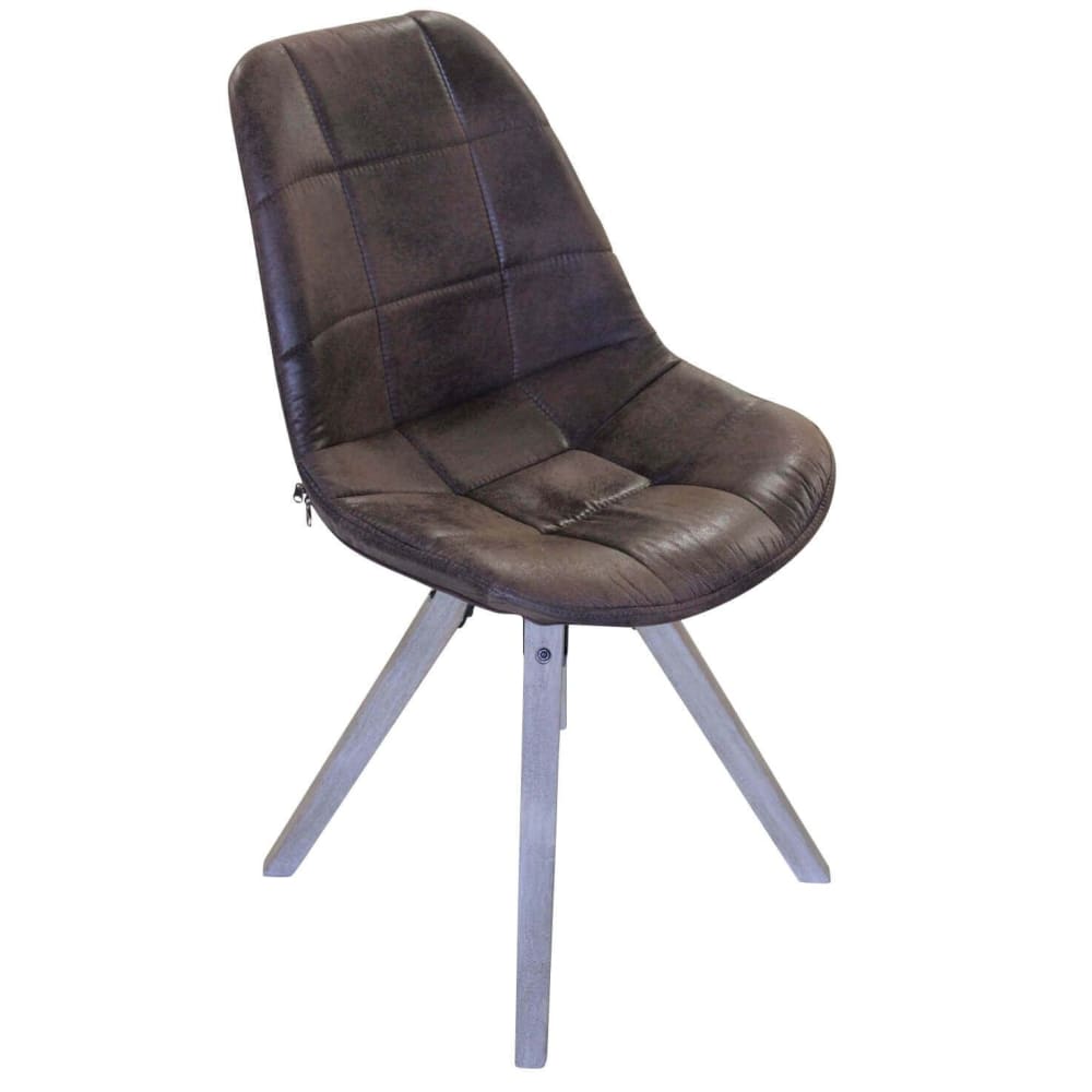 Sedia moderna marrone in pannello di particelle - Modello Industriale - Marrone - LEGNO