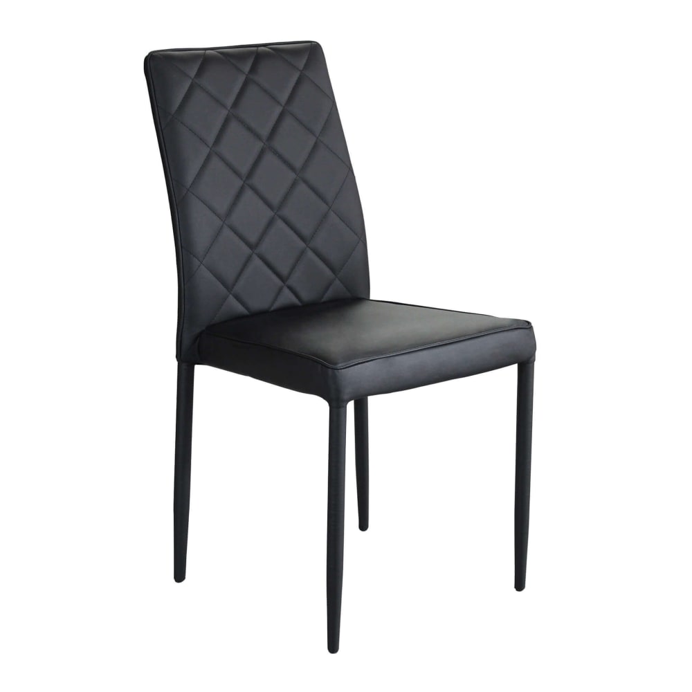 Sedia da pranzo moderna in ecopelle nera - Nero - PVC - Cloruro di polivinile
