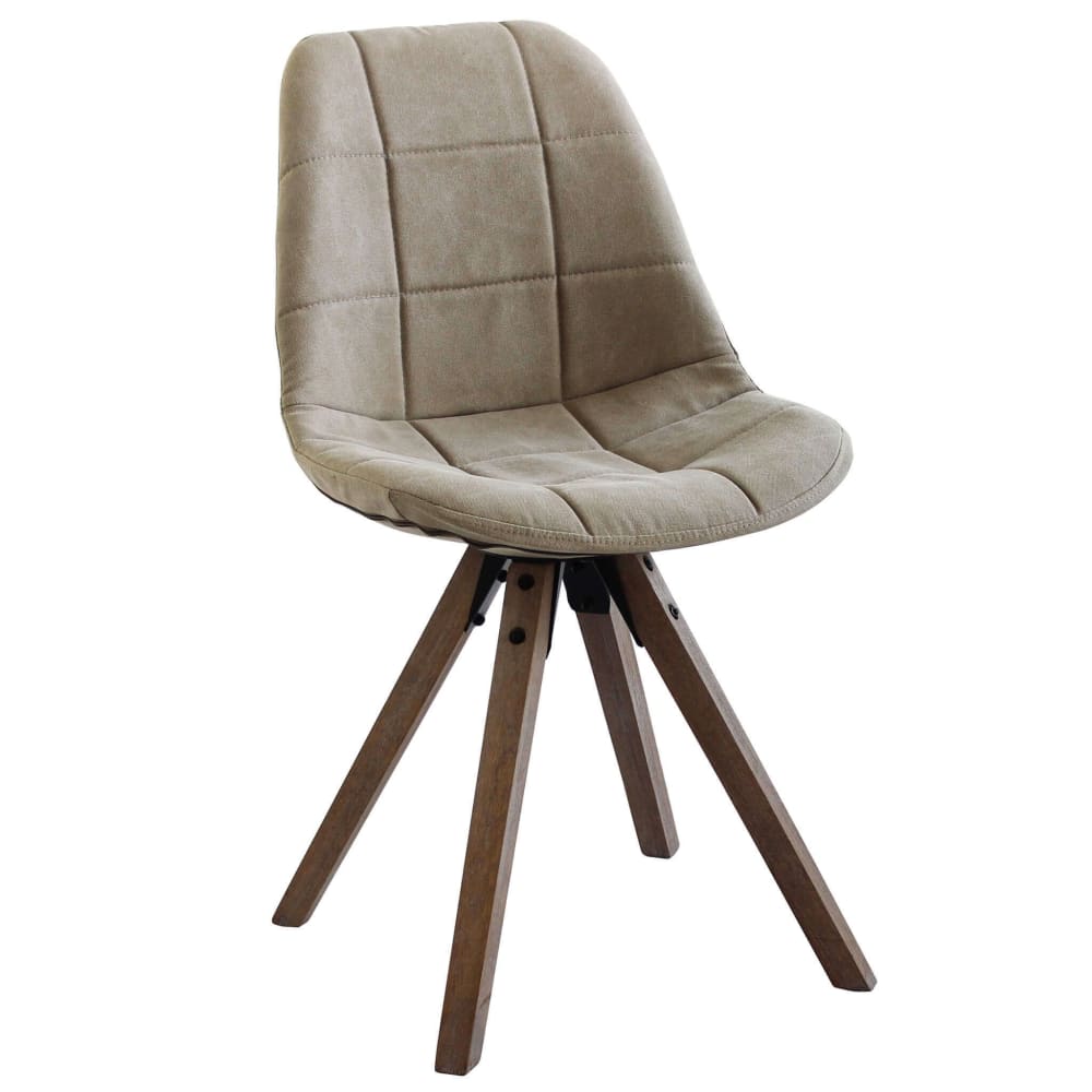 Sedia moderna con gambe in pannello di particelle marrone - Modello Contemporaneo - Marrone - LEGNO