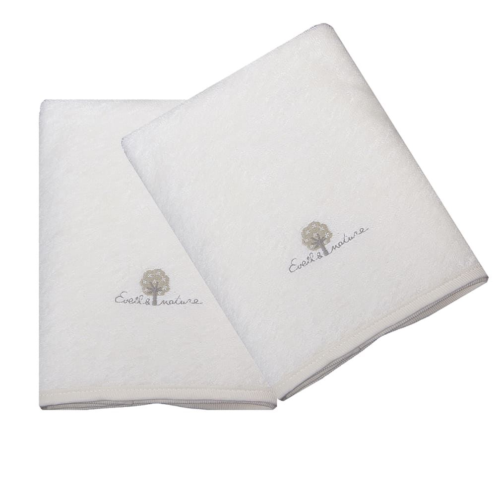Eveil et Nature 2er-Set Frotteehandtücher 50x90 cm Bio-Baumwolle BEIGE BAUMWOLLE Baby