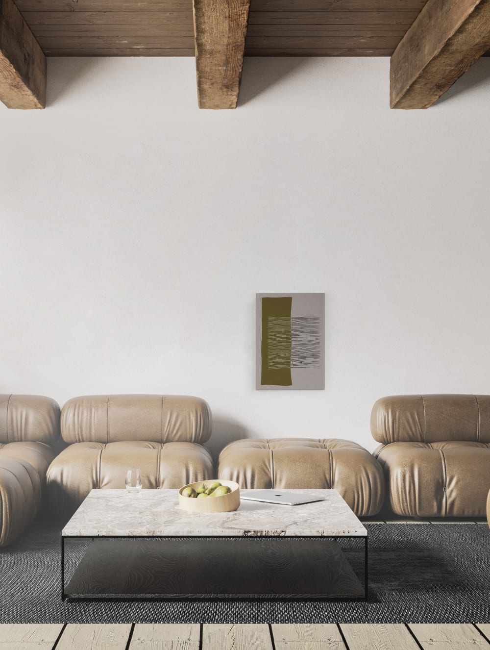 Peinture sur toile 60x40 imprimé HD vert Géométrique - Maisons du Monde