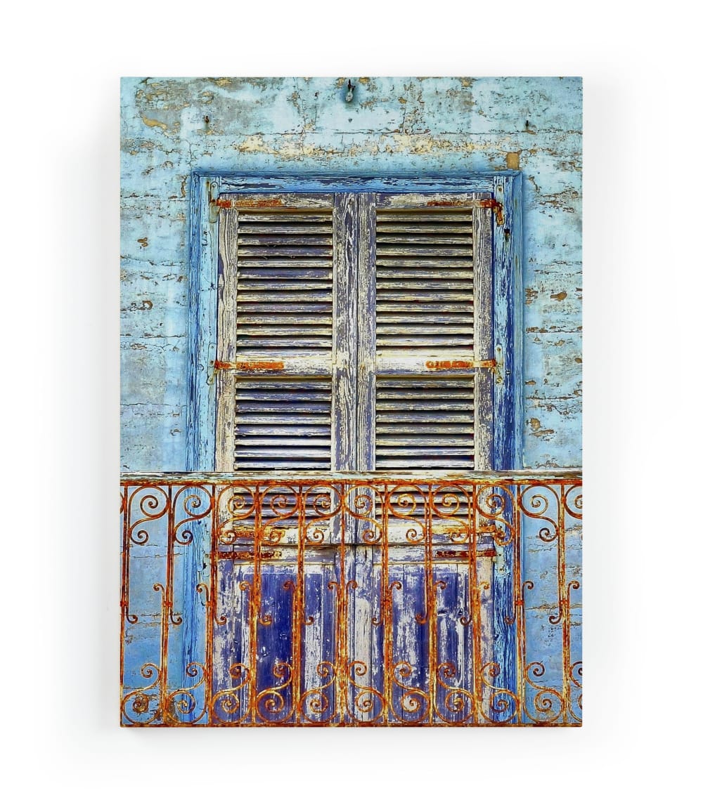 Lienzo 60x40 impresión ventana azul
