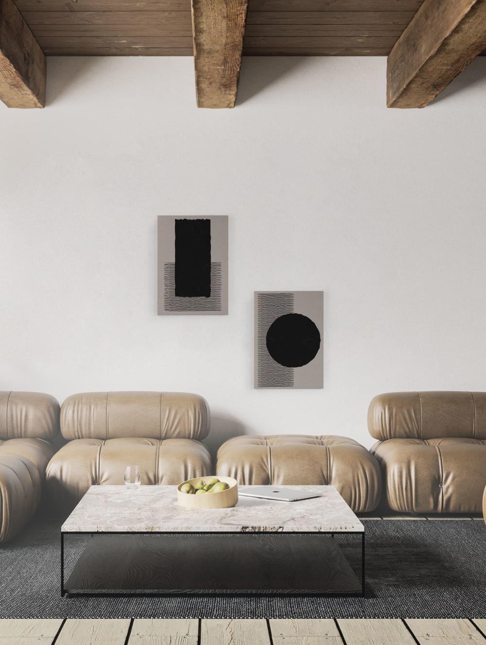 Peinture sur toile 60x40 imprimé HD pinceau noir - Maisons du Monde