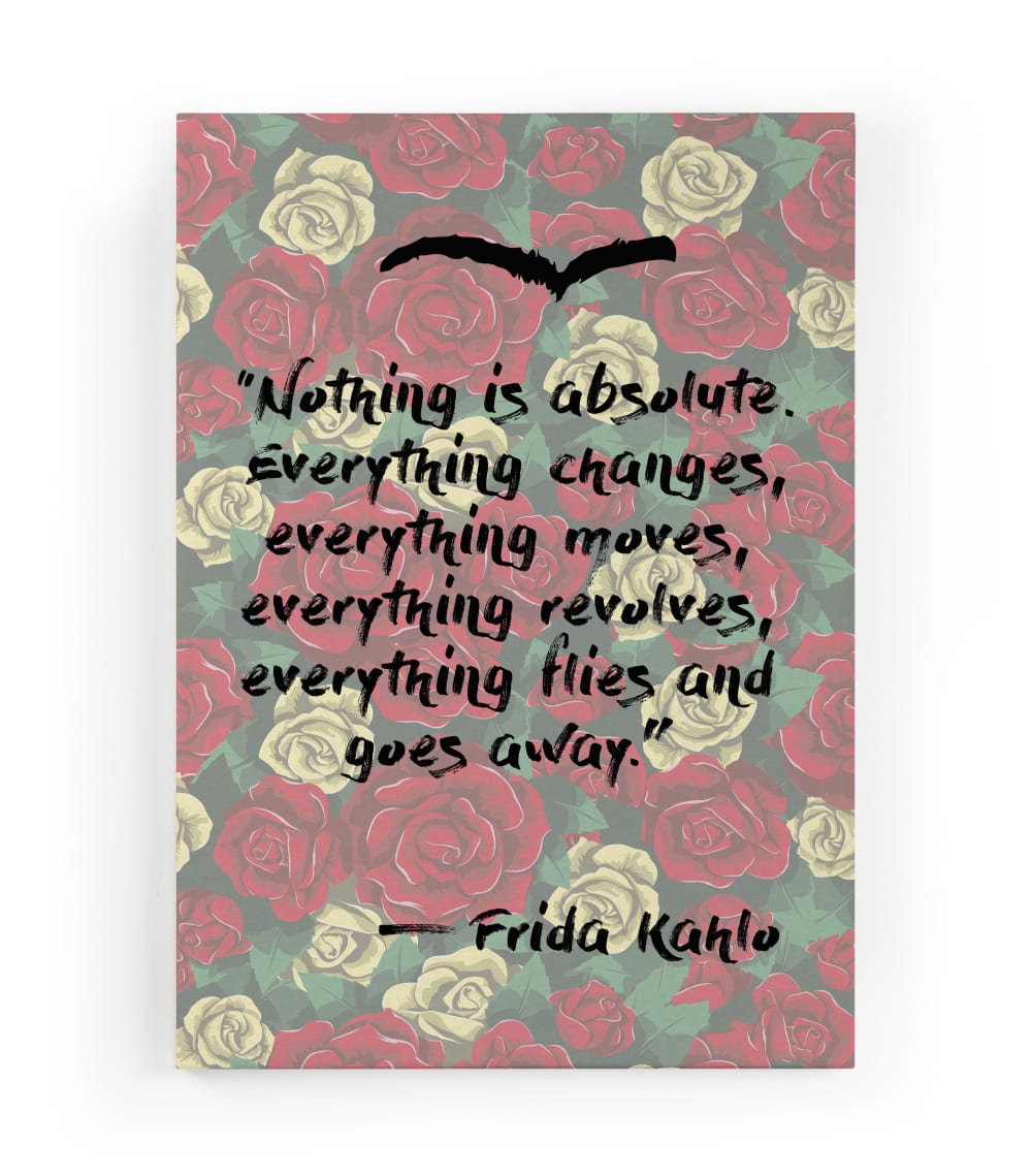 Tela 60x40 stampa frasi Frida - Modello Contemporaneo - Multicolore - PES - Poliestere