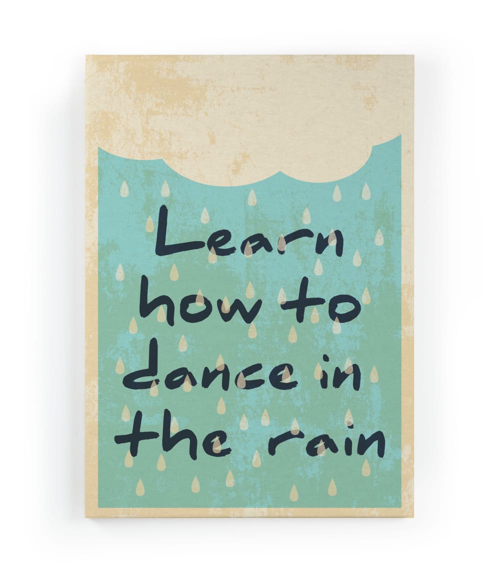 Lienzo 60x40 impresión bailar en la lluvia