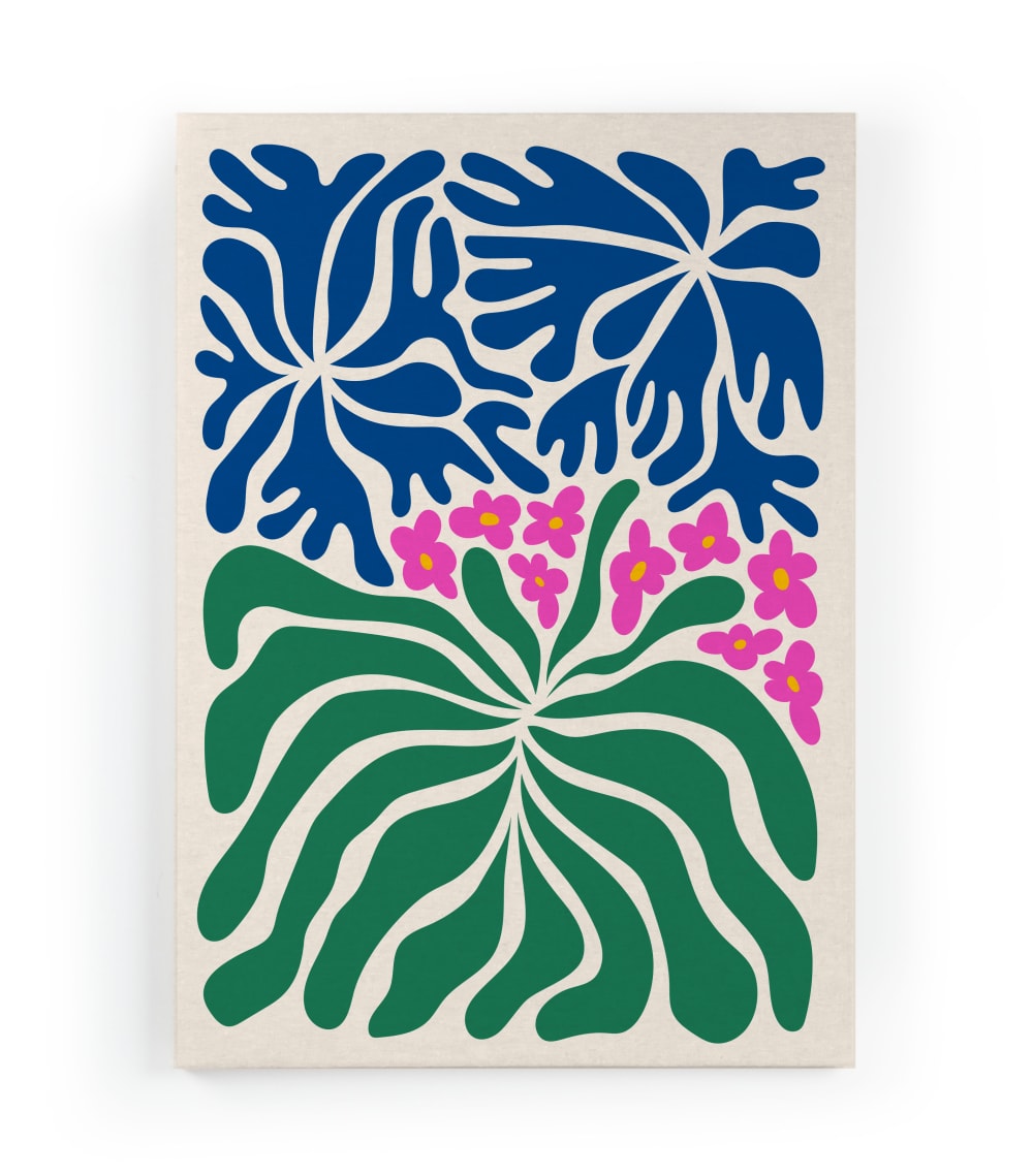 Tela 60x40 stampa da giardino colorata - Modello Contemporaneo - Multicolore - PES - Poliestere