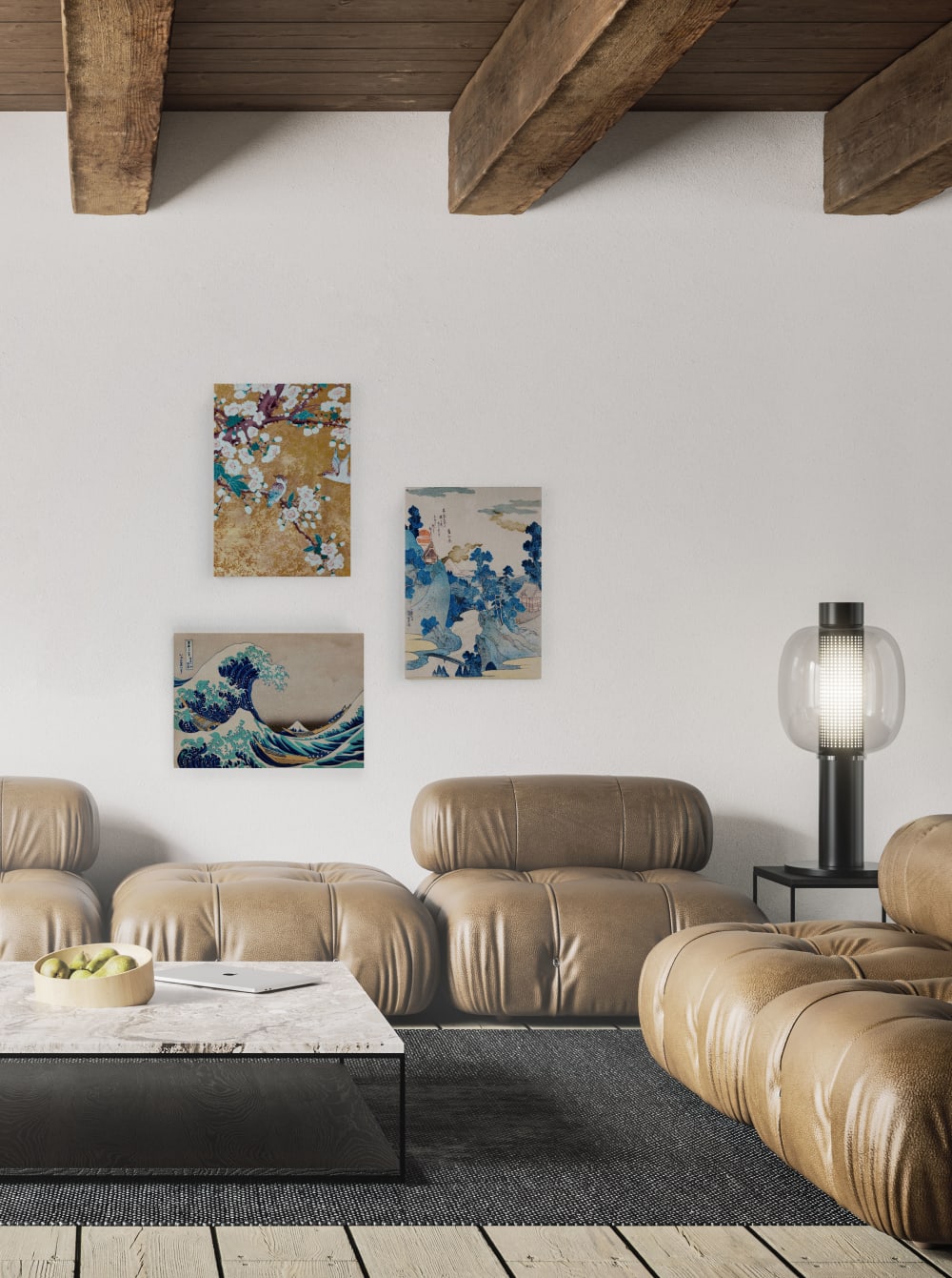 Peinture sur toile 60x40 imprimé HD jardin japonais