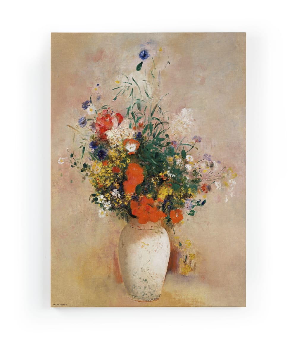 Tela 60x40 stampa vaso di fiori - Modello Contemporaneo - Multicolore - PES - Poliestere