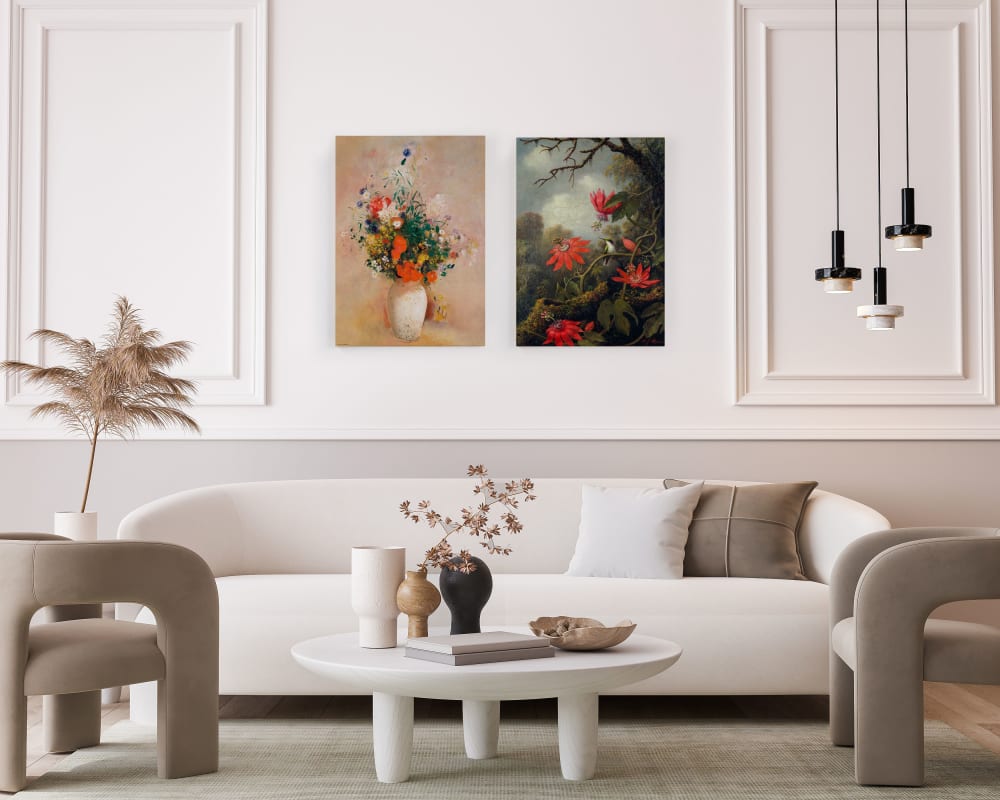Lienzo 60x40 impresión jarrón de flores - Maisons du Monde