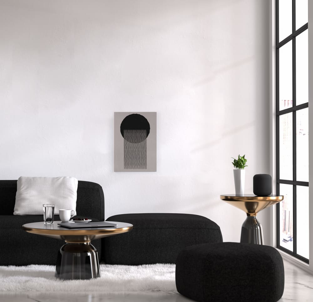 Peinture sur toile 60x40 imprimé HD noir Géométrique - Maisons du Monde