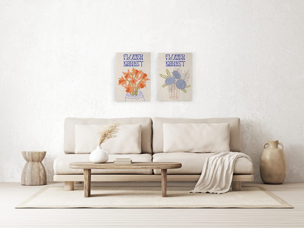 Peinture sur toile 60x40 imprimé HD marché aux fleurs - Maisons du Monde