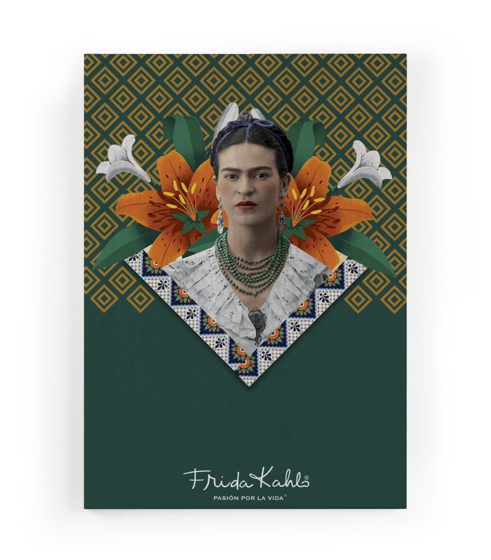 Tela 60x40 stampa geometrica Frida - Modello Contemporaneo - Multicolore - PES - Poliestere
