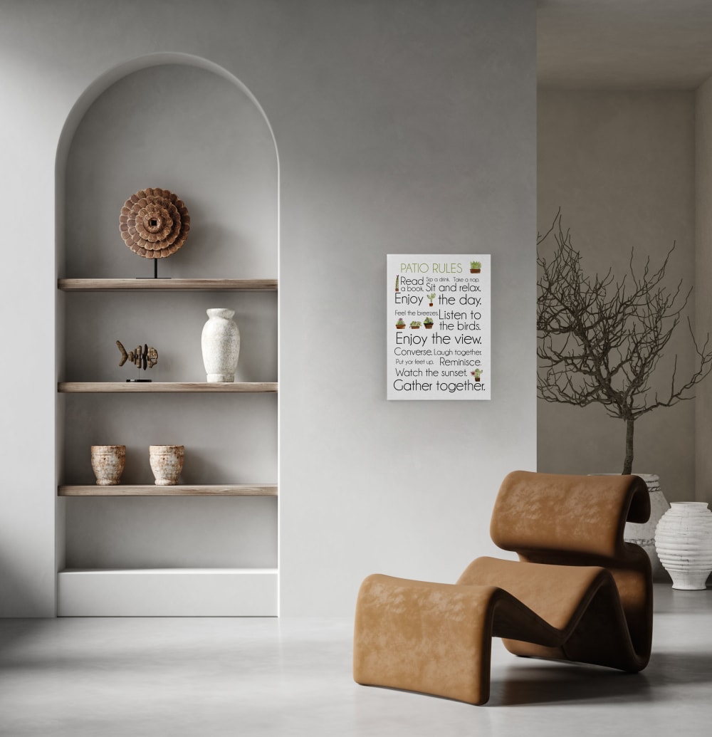Lienzo 60x40 impresión normas del patio - Maisons du Monde