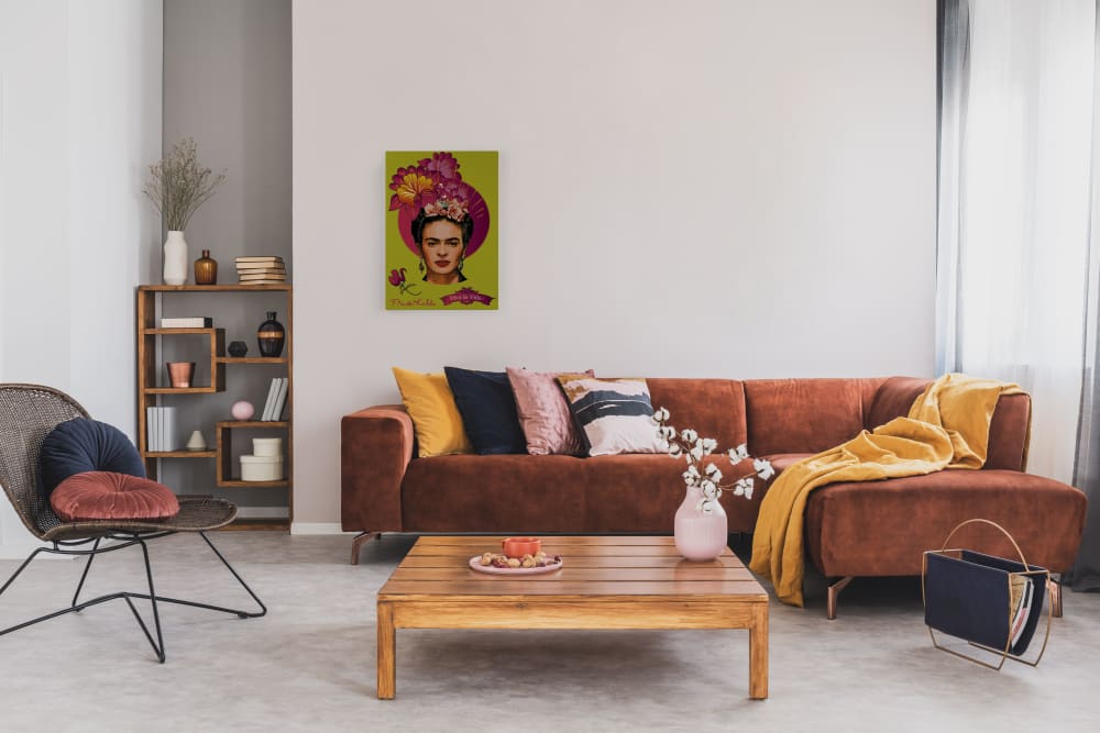 Lienzo 60x40 impresión Frida verde - Maisons du Monde