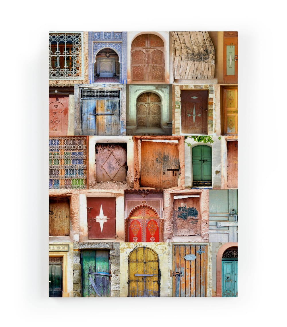Surdic Peinture sur toile 60x40 imprimé HD portes style contemporain Multicolore Pes - Polyester