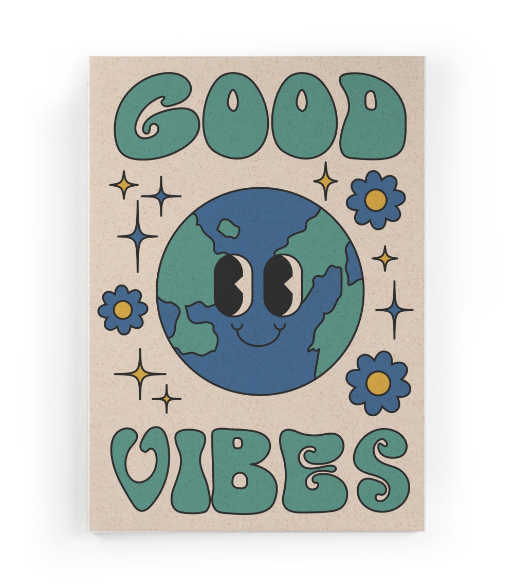Surdic Peinture sur toile 60x40 imprimé HD ondes positives style contemporain Multicolore Pes - Polyester