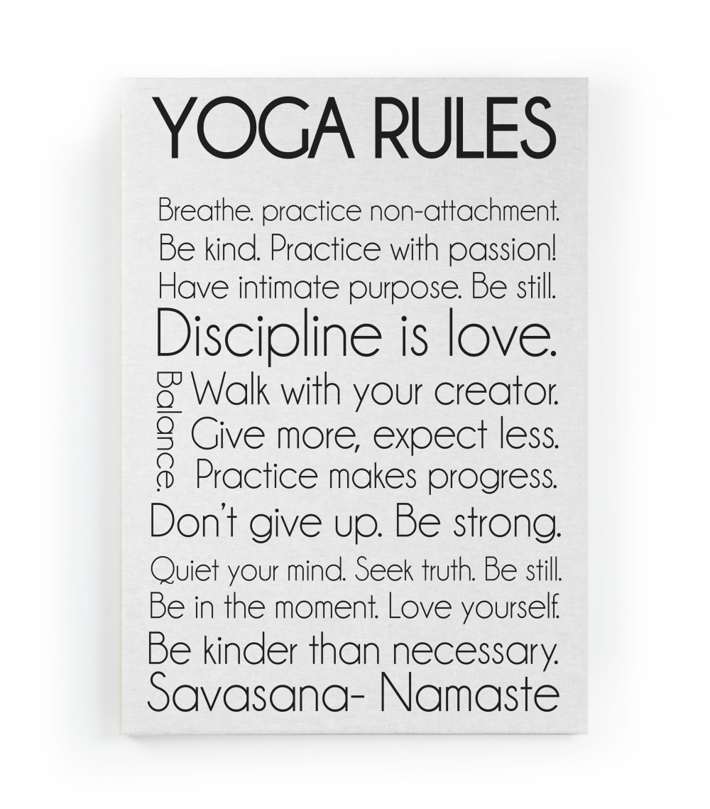 Surdic Peinture sur toile 60x40 imprimé HD règles yoga style contemporain Multicolore Pes - Polyester