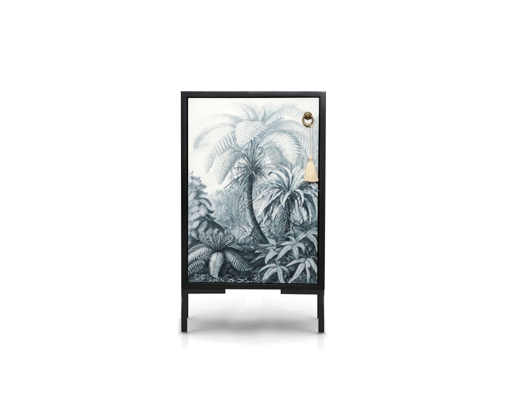 RNT by Really Nice Things Nachttisch aus MDF mit Palmen-Print style modern Mehrfarbig Spanplatte